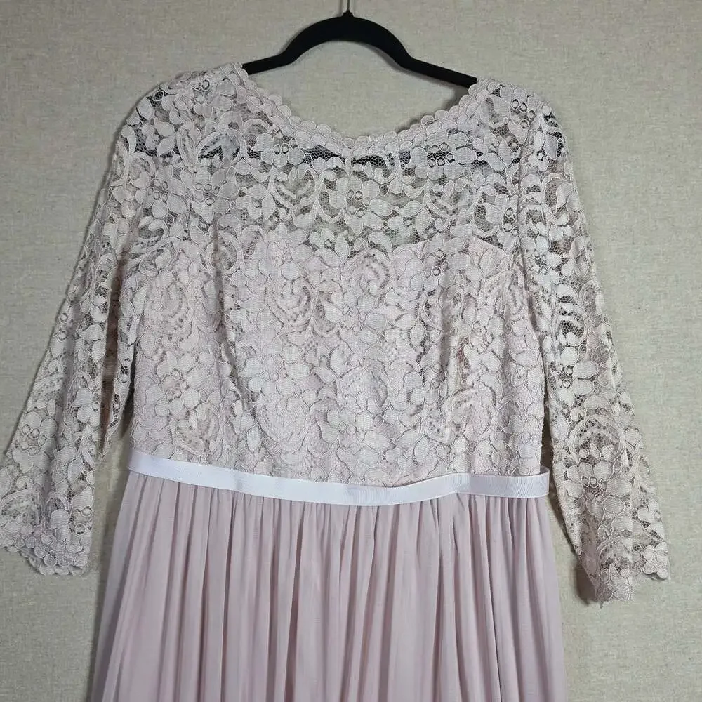 Davids Bridal Vintage Lace Mother of The Bride Dress size 14 Rose Pink - Picture 4 of 13